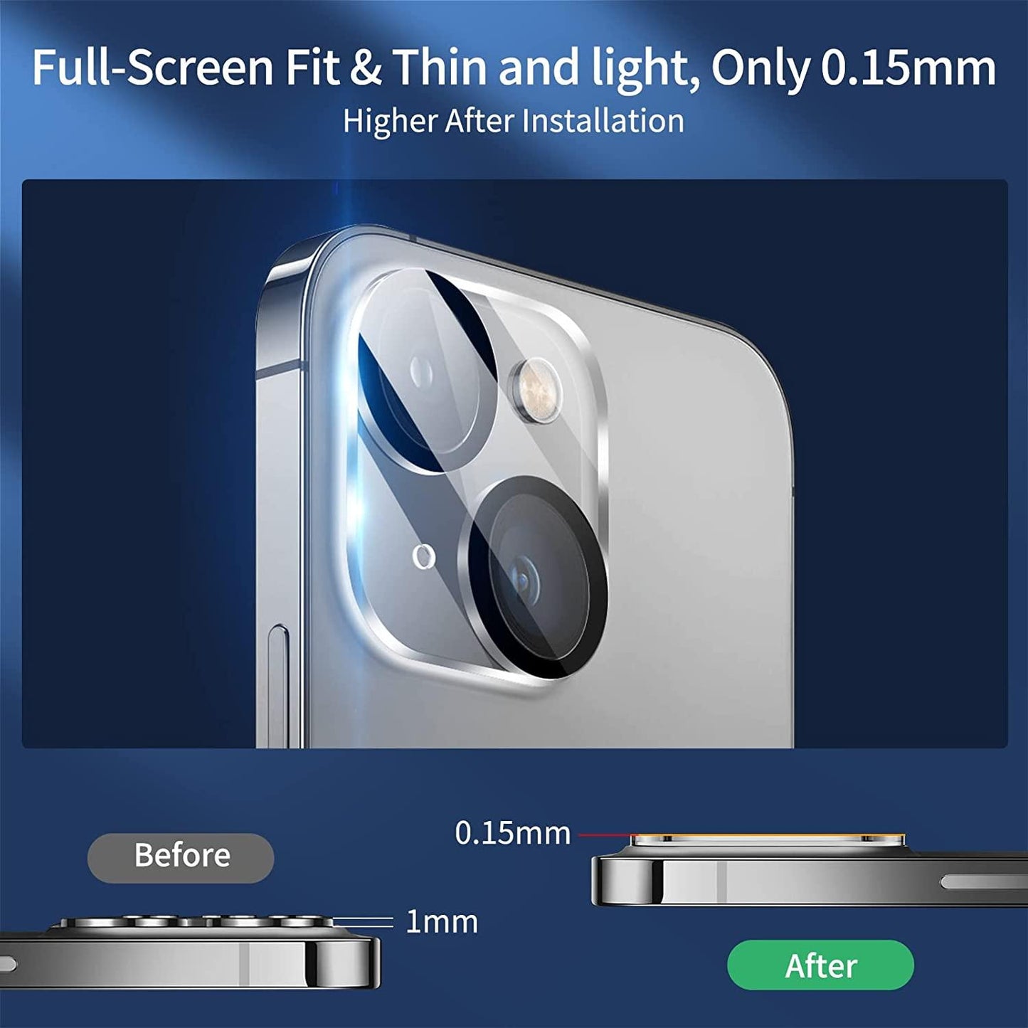 iPhone 14 / iPhone 14 Plus Kamera Linsskydd Generic